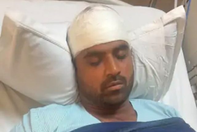 कार वर्कशॉप पर हमला
