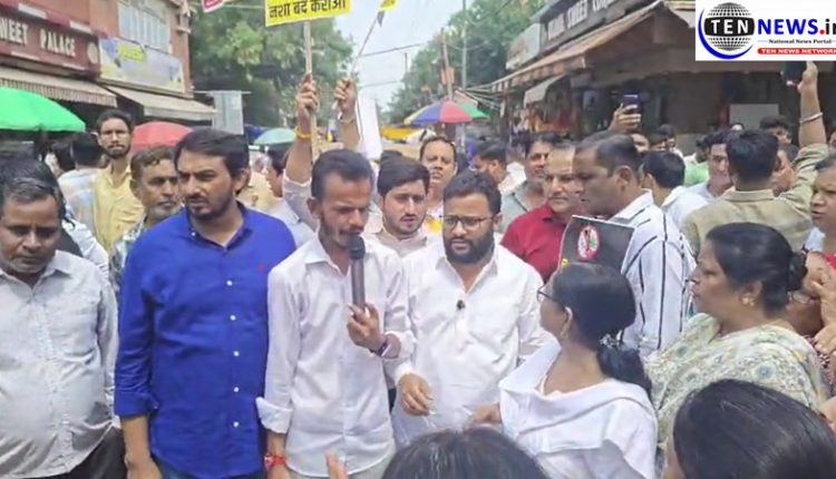 कल्याणपुरी में नशे के खिलाफ AAP का मार्च